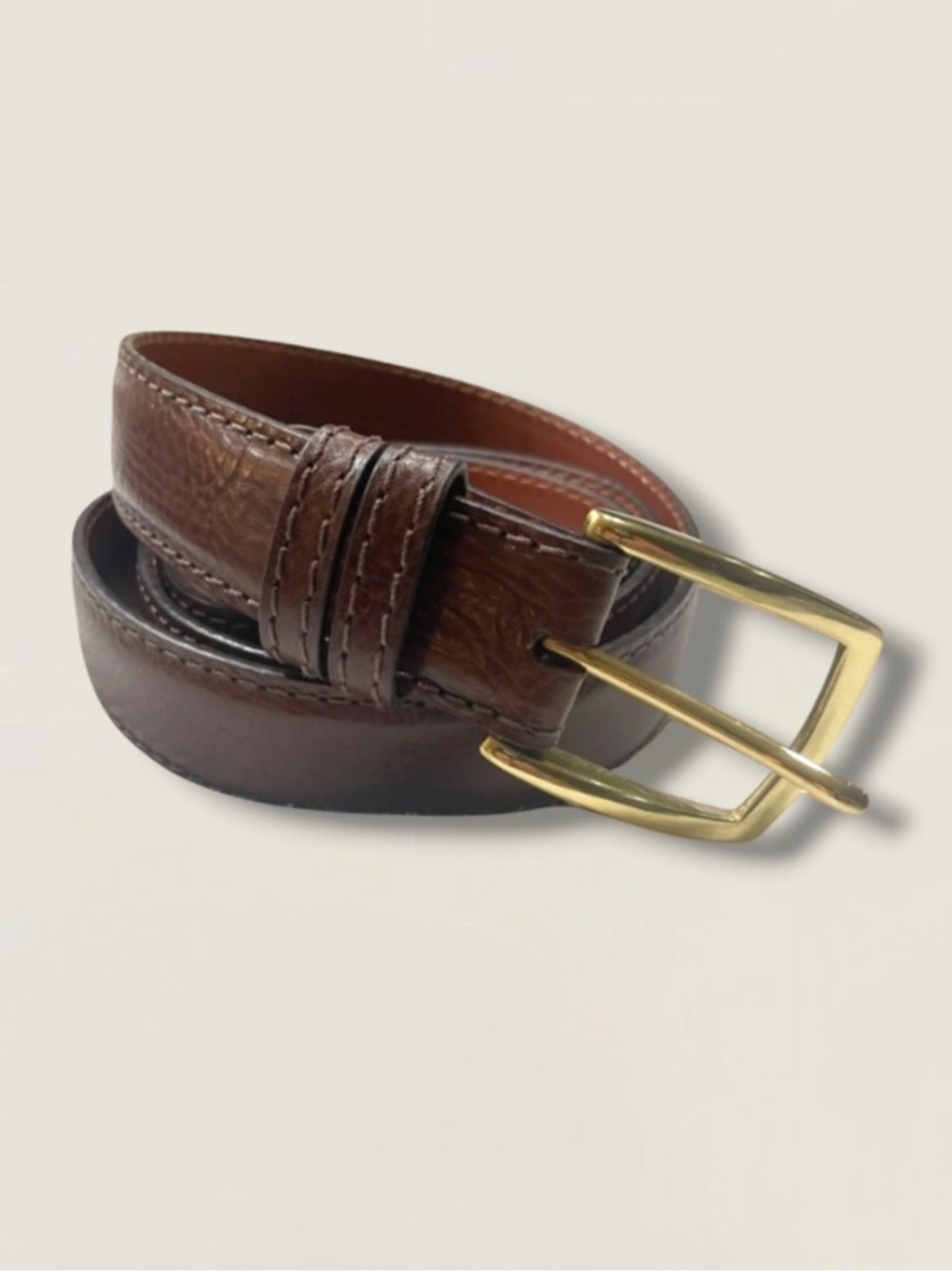 J. HILBURN COGNAC LEATHER BELT SIZE 41